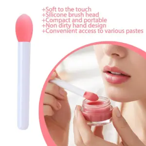 Red Lip Brush（ Silicone Lip Brush Lipstick Makeup Brush Eye Lipstick Tools Shadow Makeup Brush G8X5